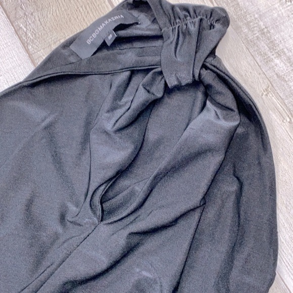 BCBG black bodycon ruched dress size 38 - Picture 4 of 11